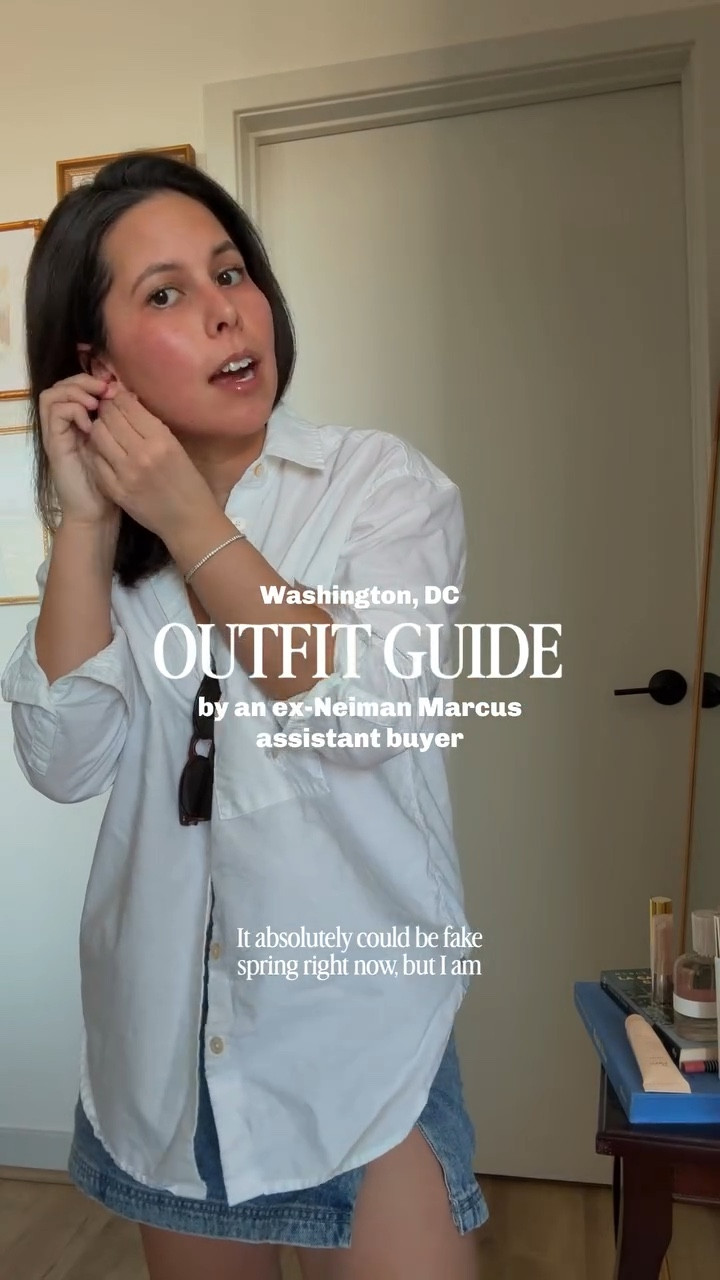 The easiest spring outfit for a casual Sunday date outfit  — oversized white button-down, denim skort, and sneakers. This is my go-to spring break outfit formula

AYR shirt (XS), Amanda Uprichard skort (XS), Soludos sneakers, Warby Parker sunnies. 5’1” for size reference — everything runs TTS!

Ootd, casual chic outfit, casual polished date outfit

#LTKgrwm #LTKootd #LTKPetite