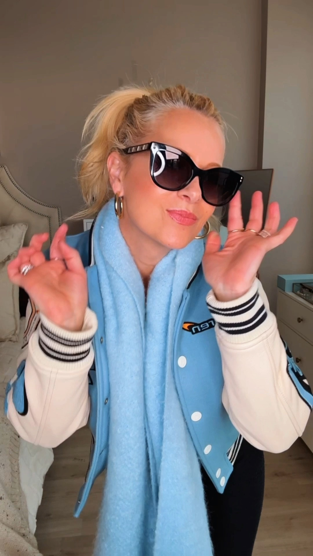 Cute casual outfit of the day. 

Blue varsity jacket, black long sleeve Tshirt, black leggings and Chelsea boots. 

#LTKStyleTip #LTKOver40 #LTKActive