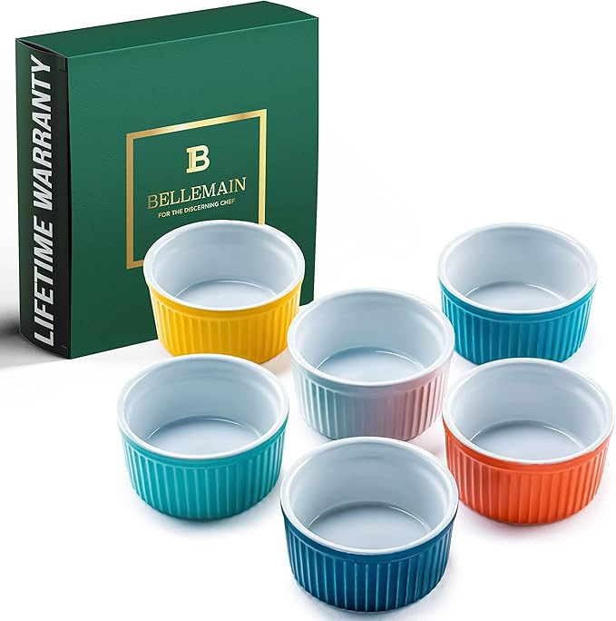 Bellemain 4 oz Porcelain Mini Bowls | Ramekins, Custard Cups, Mini Cheesecake Pans, Small Baking ... | Amazon (US)