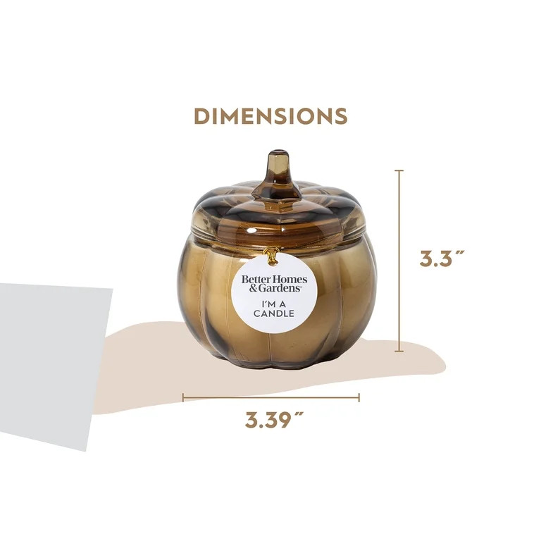 Better Homes & Gardens 5 oz Glass Pumpkin Jar Candle, Pumpkin Snickerdoodle Swirl | Walmart (US)
