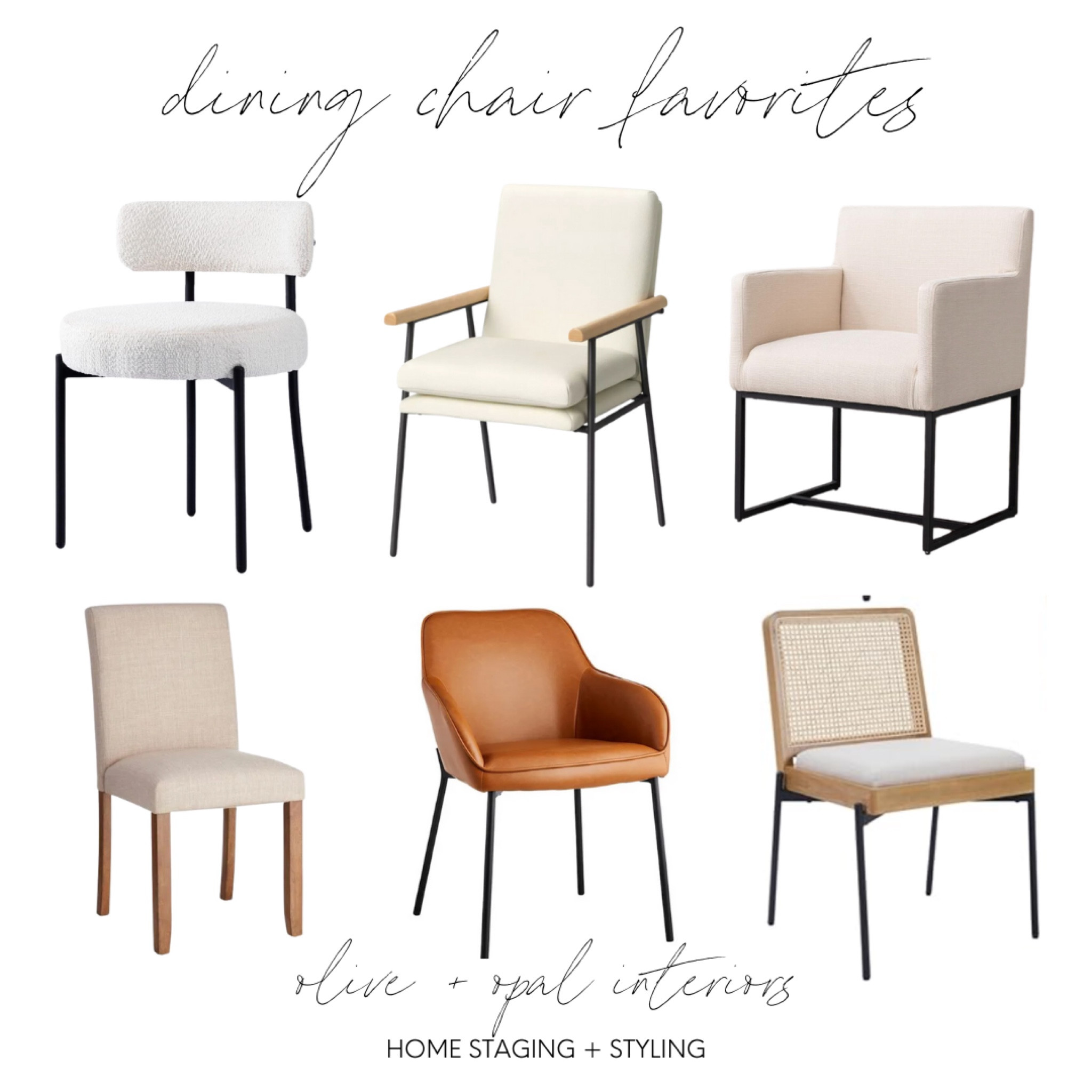 Check out our round up of modern, stylish dining chairs for a dining room refresh. We love the look of the black metal leg contrasting the light upholstered seats. 

 #LTKHome #LTKStyleTip #LTKFamily