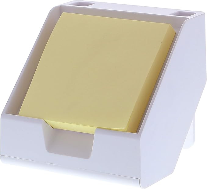 Bostitch Konnect™ Sticky Note Holder + Business Card Stand, Includes Pen Holders, White | Amazon (US)