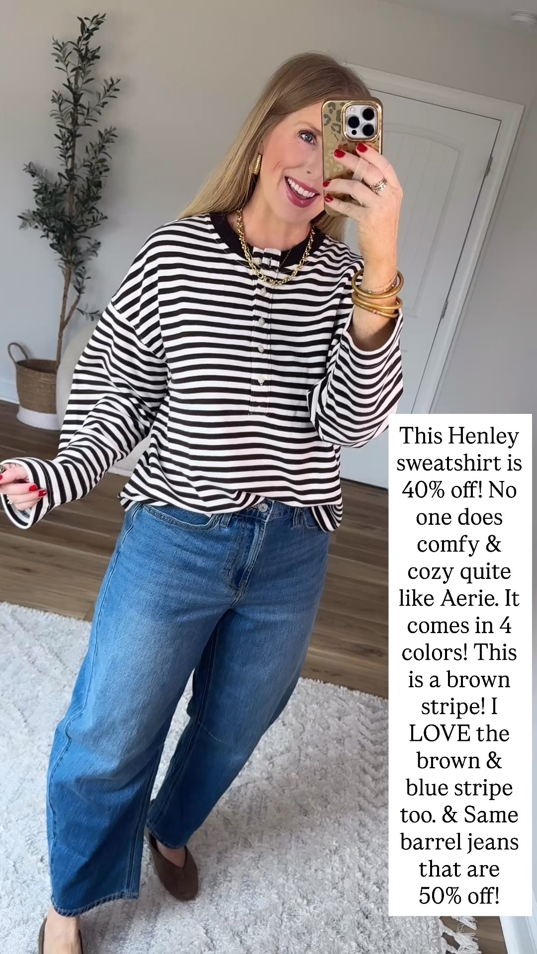 Aerie pullover, old navy barrel jeans

#LTKmomlife