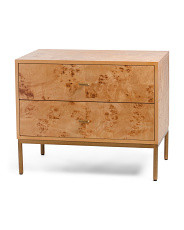 26in Mitzie Mappa Burl Nightstand | Marshalls