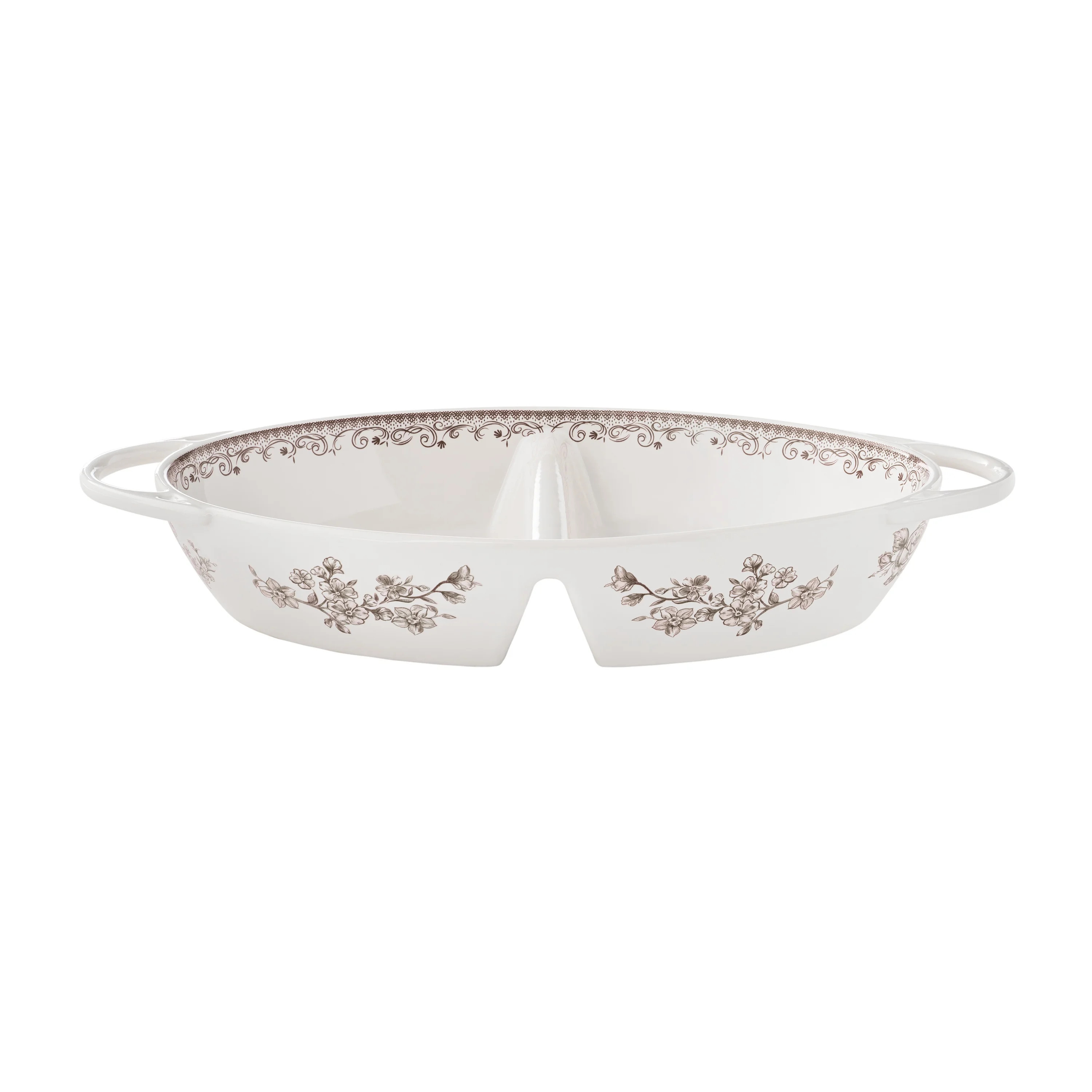 The Pioneer Woman Agatha Stoneware Divided Serving Tray, Brown | Walmart (US)