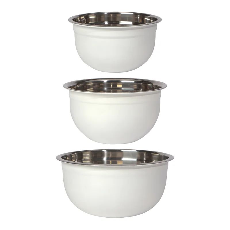 Stainless Steel 3 Piece Nested Mixing Bowl Set (Set of 3) | Wayfair North America