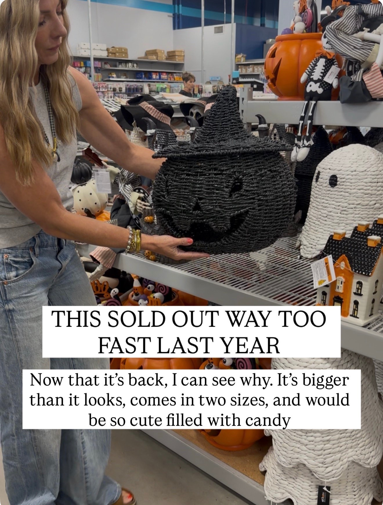 No surprise this Halloween pumpkin basket sold out last year. It’s bigger than it looks, comes in two sizes, and makes the cutest Halloween candy bowl, trick-or-treat basket, or front porch pumpkin.

#LTKHome #LTKSaleAlert