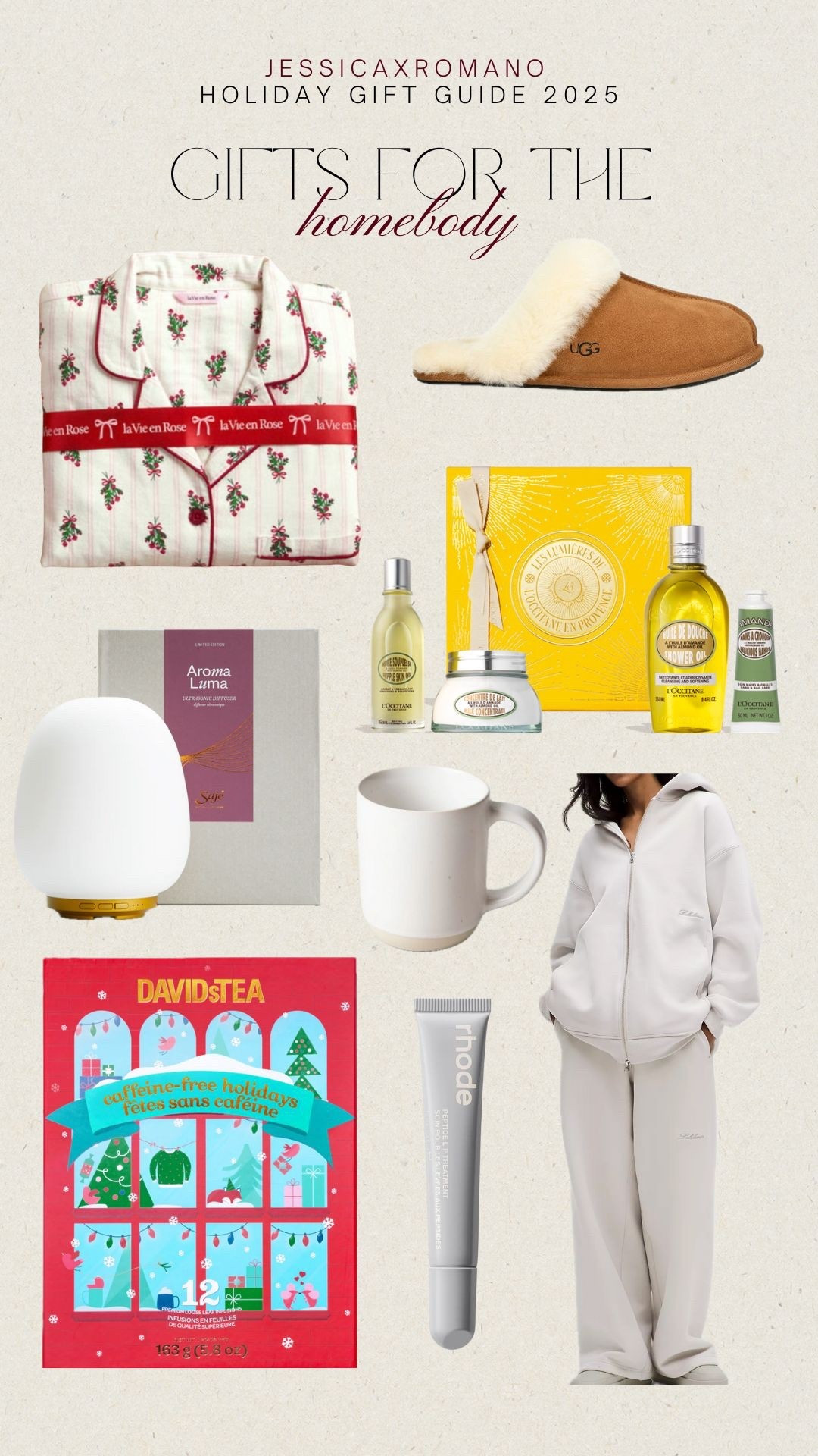 PJs are from la Vie en Rose, mug is from Fable & the diffuser is from Saje!