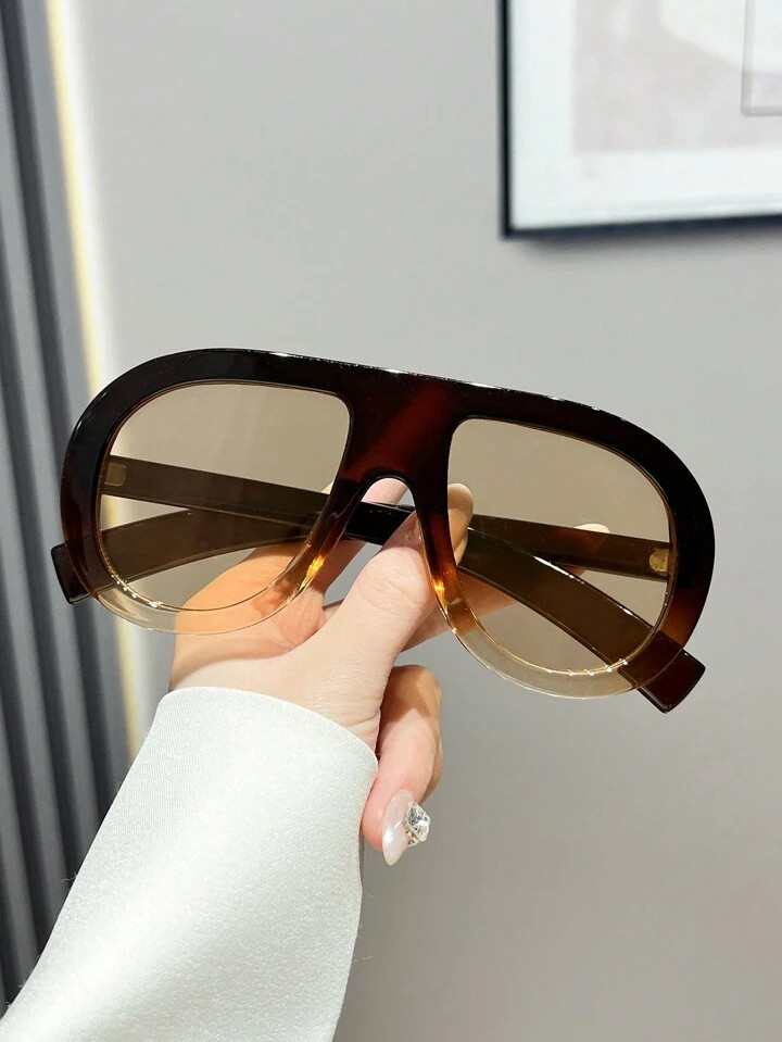 1pc Gradient Frame Fashion Glasses For Women Men Anti Glare Sun Shades Glasses For Driving Beach ... | SHEIN