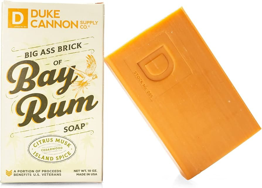 Duke Cannon Supply Co. Big Brick of Bay Rum Soap, 10 oz - Superior Grade Men's Soap with Aromatic... | Amazon (US)