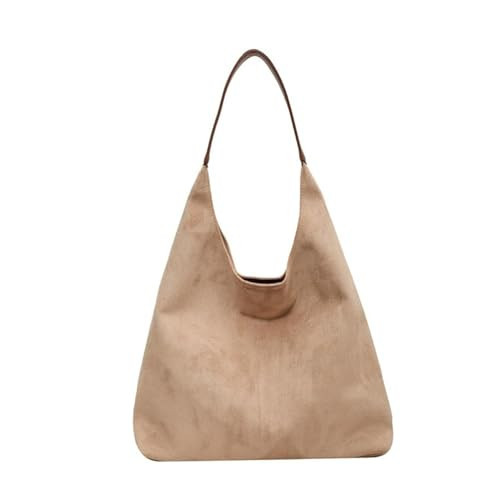 Slouchy Tote Bag, Tote Bags for Women, Suede Hobo Bags for Women, Brown Suede Handbag, Work Bags Suede Slouchy Bag (BEIGE) | Amazon (US)