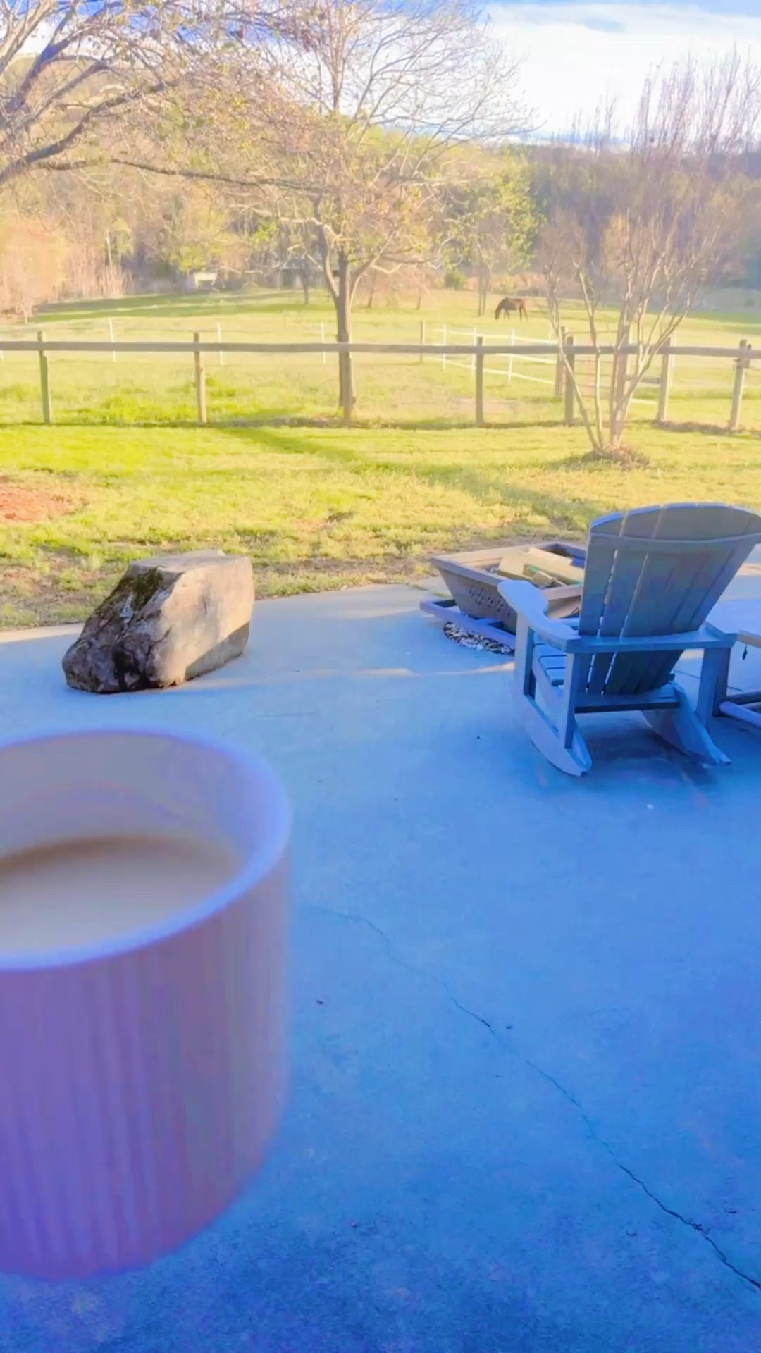 Good morning from here on the farm!! 🌼 oh how I love the sights and sounds of spring 🌳