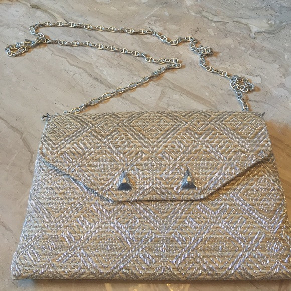 Stella & Dot metallic city slim clutch | Poshmark