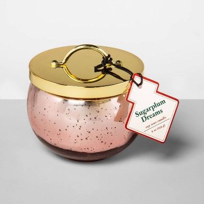 9oz Mercury Glass Ornament Jar Candle Sugarplum Dreams - Opalhouse™ | Target