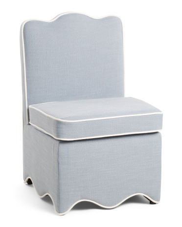 Scalloped Bottom Skirted Dining Chair | Polyester | Marshalls