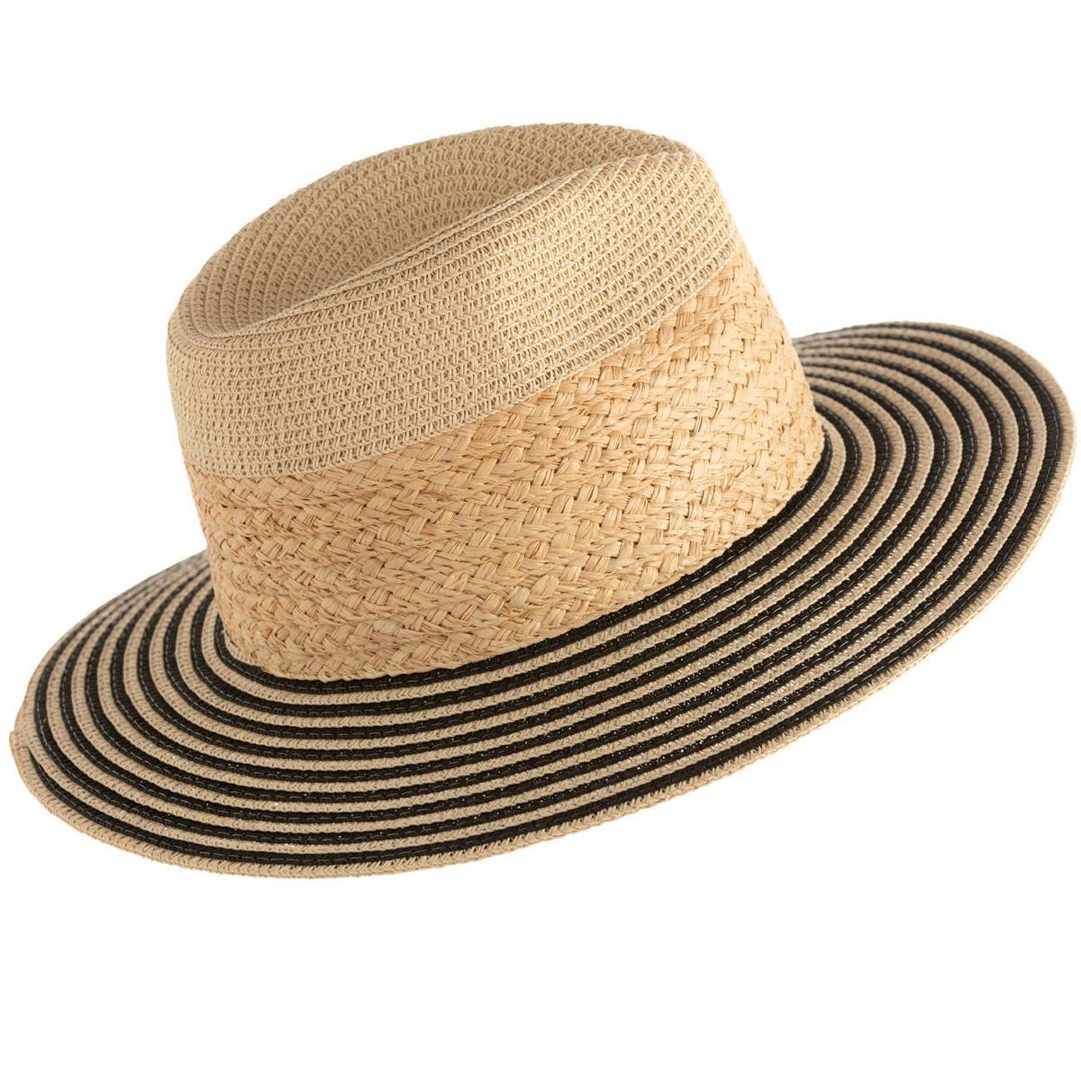 Shiraleah Black and Natural Armida Sun Hat | Target