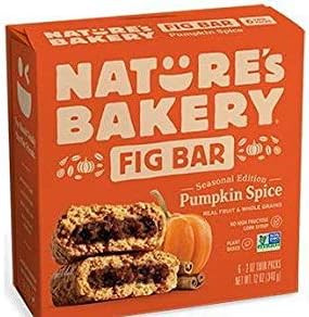 Nature's Bakery Pumpkin Spice Real Fruit, Whole Grain Fig Bar - 6 ct. (12 oz.) | Amazon (US)