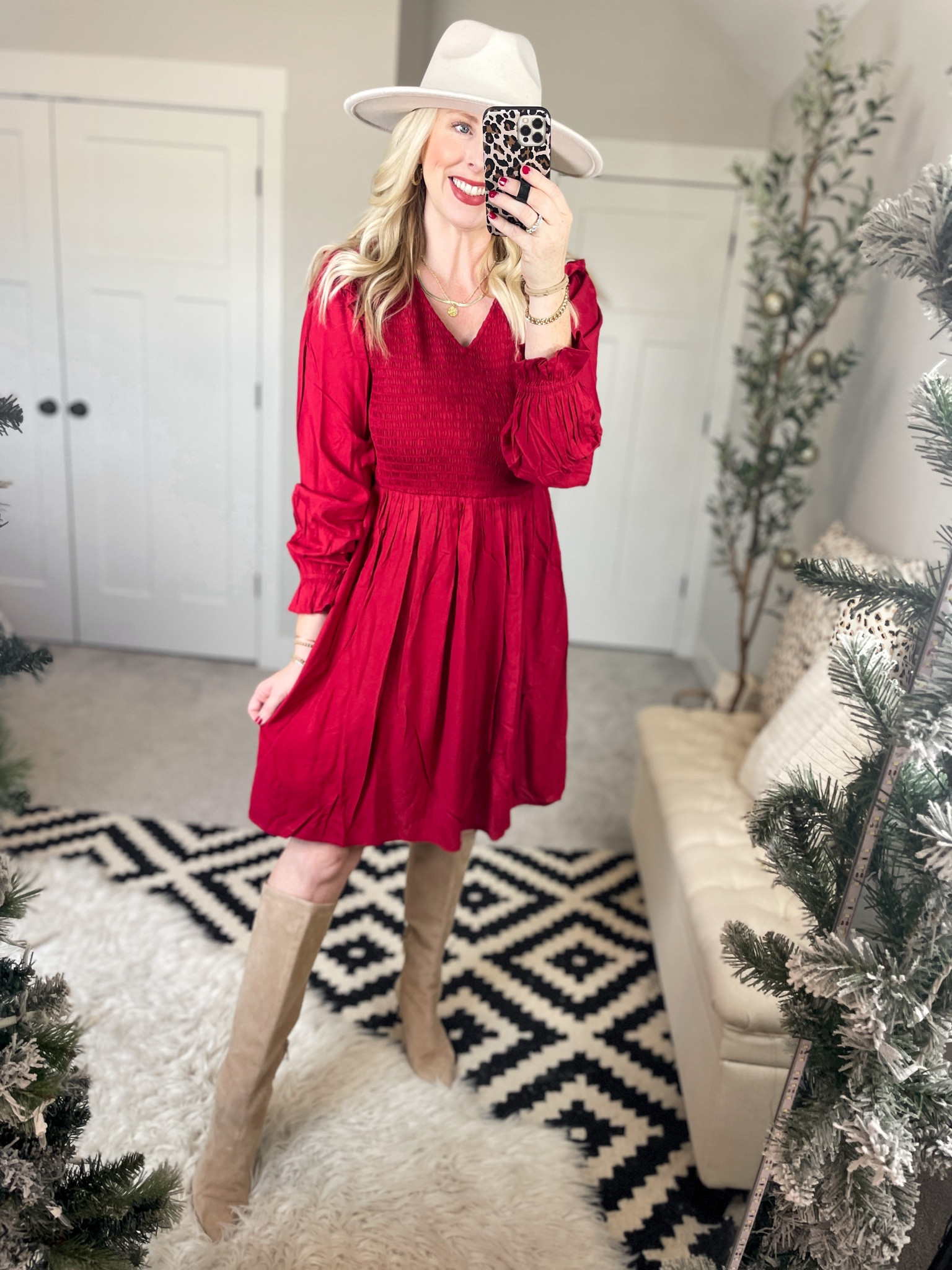 Weekend Walmart wins try on 
Red dress- medium 

#LTKstyletip #LTKHoliday #LTKunder50