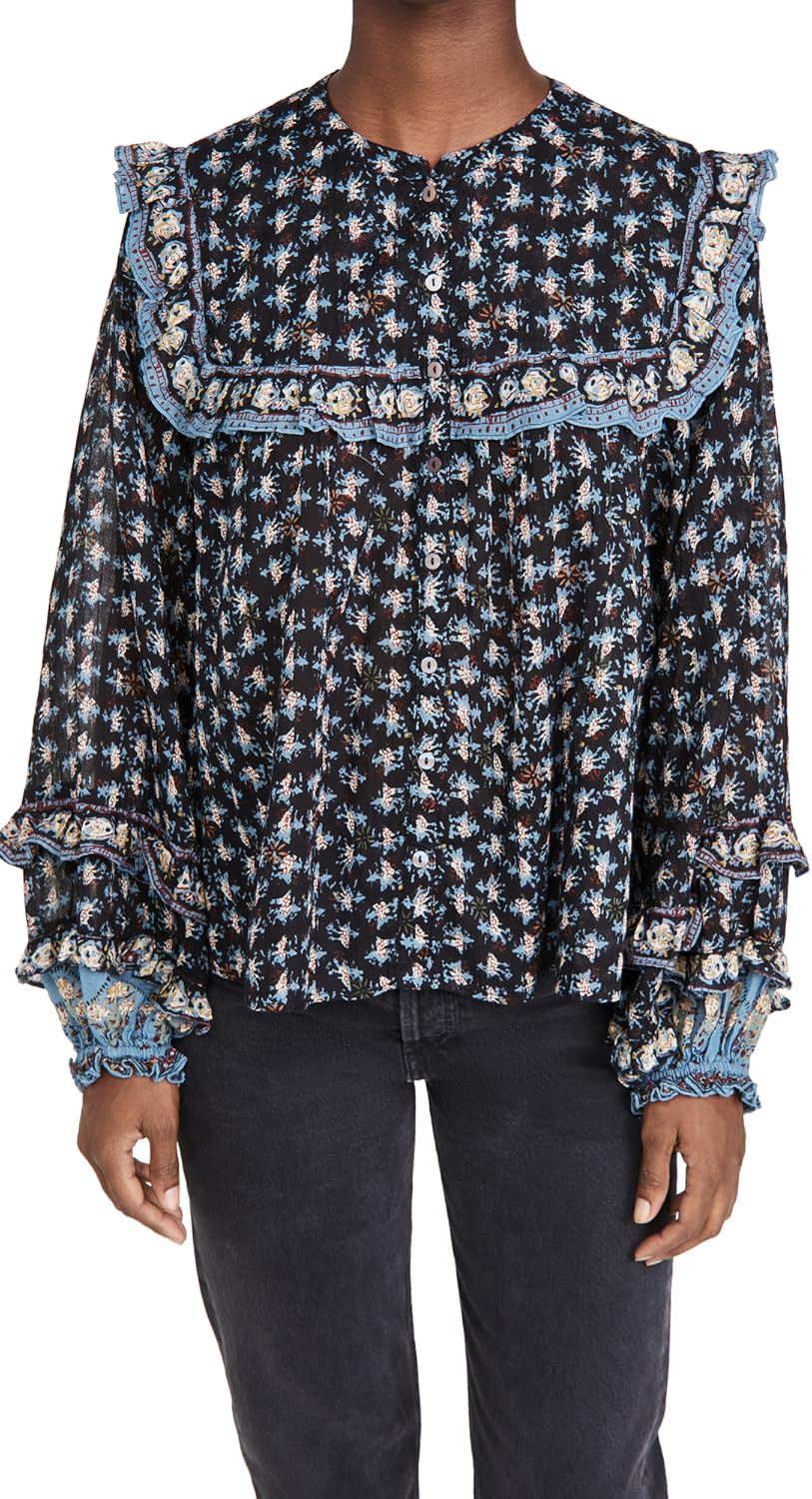 Free People Women's Jenna Printed Blouse | Amazon (US)