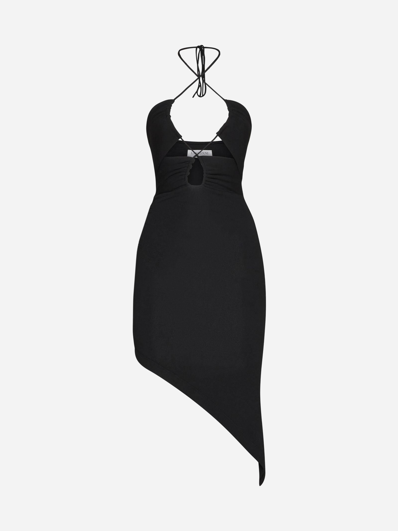 Asymmetric viscose mini dress | D'ANIELLO BOUTIQUE