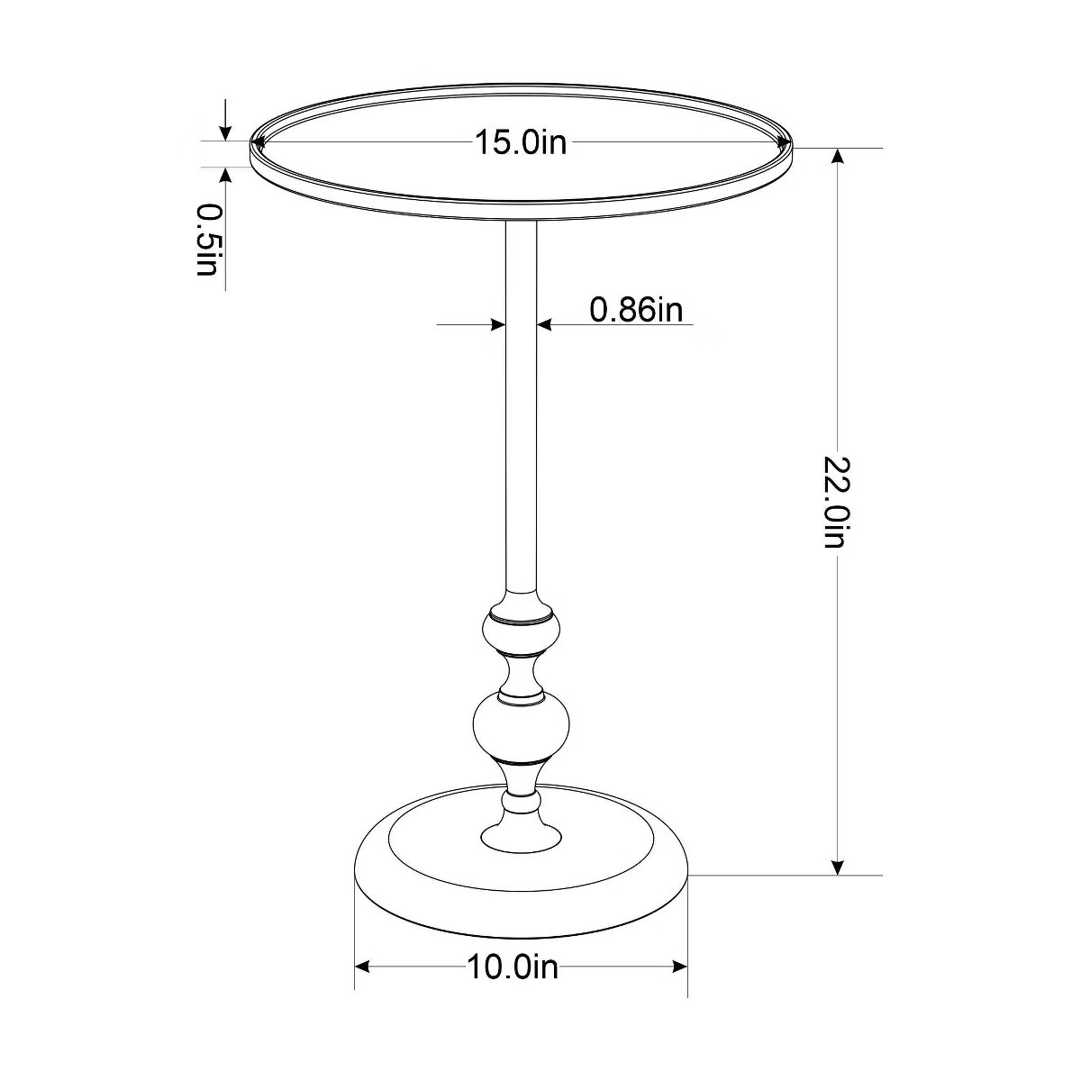 Londonberry Turned Accent Table Brass - Threshold™ | Target
