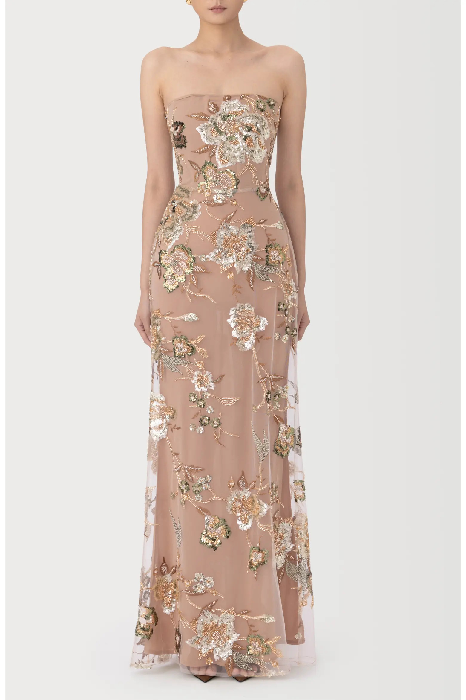 Pippa Floral Embellished Mesh Gown (Women) | Nordstrom | Nordstrom