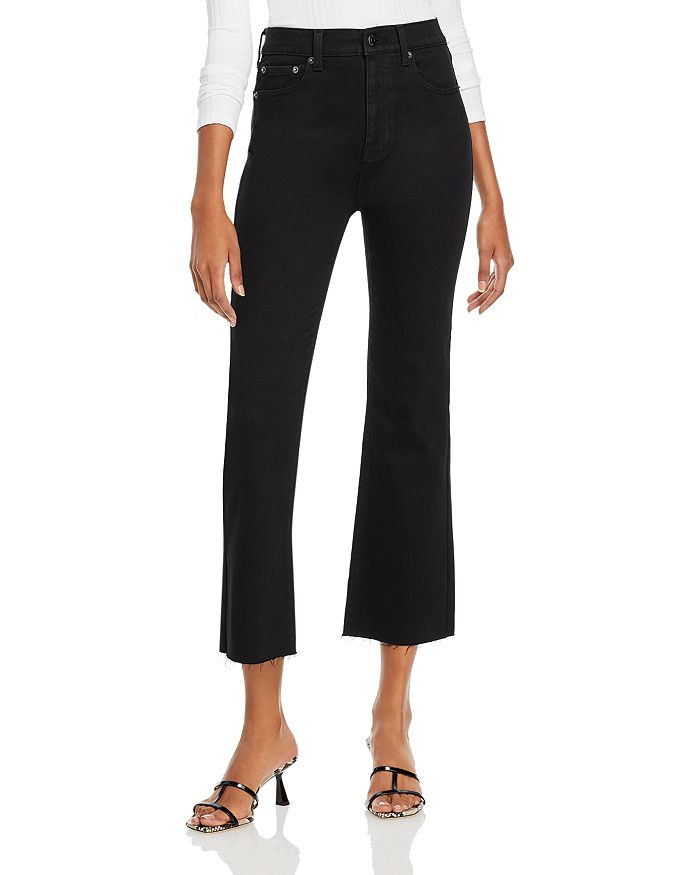 Lennon High Rise Cropped Jeans in Jet Black | Bloomingdale's (US)