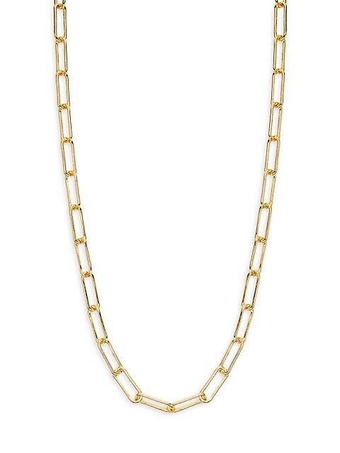 Gold Vermeil Paperclip Chain Necklace/​20" | Saks Fifth Avenue OFF 5TH (Pmt risk)