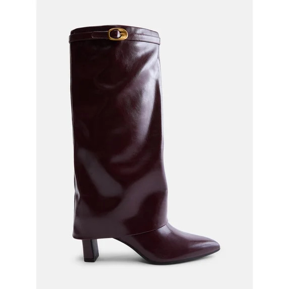 Madden NYC Women's Fold Over Faux Leather Buckle Boots | Walmart (US)