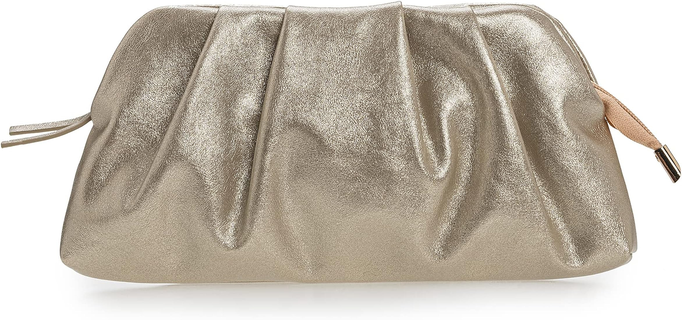 Charming Tailor Chic Soft Vegan Leather Clutch Bag Dressy Pleated PU Evening Purse for Women | Amazon (US)