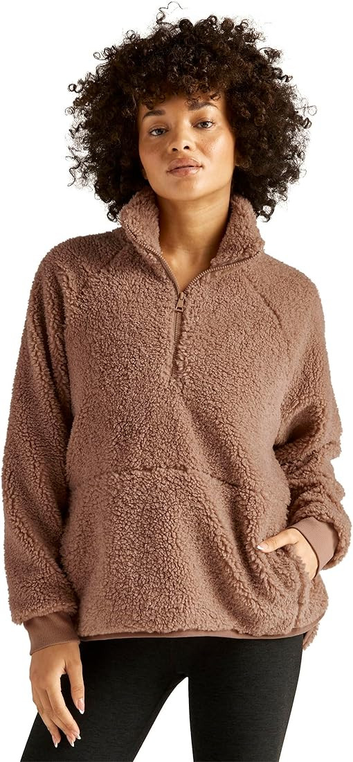 Beyond Yoga Take Flight Sherpa Pullover for Women - Polyester Fabric - Faux Fur Construction - St... | Amazon (US)
