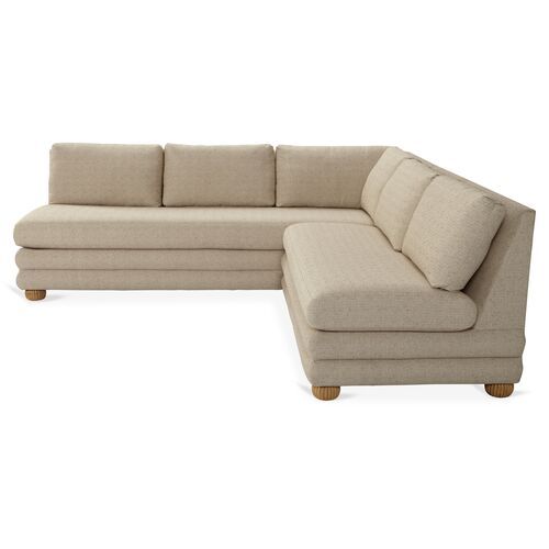 Millbrae Left-Facing Sectional - Barley Crypton - Beige | One Kings Lane