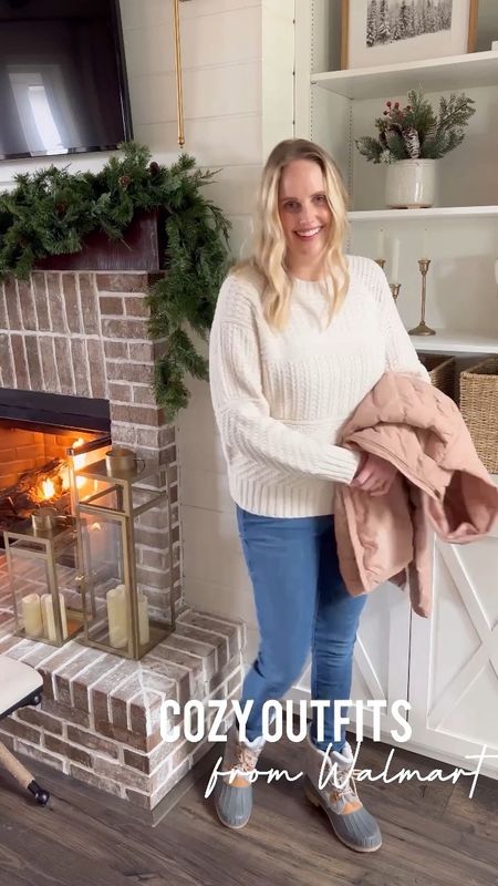 @walmartfashion #AD #walmartfashion fall and winter outfits! Thanksgiving outfit sweaters puffer coat jacket leggings jeans 

#LTKHoliday #LTKstyletip #LTKSeasonal