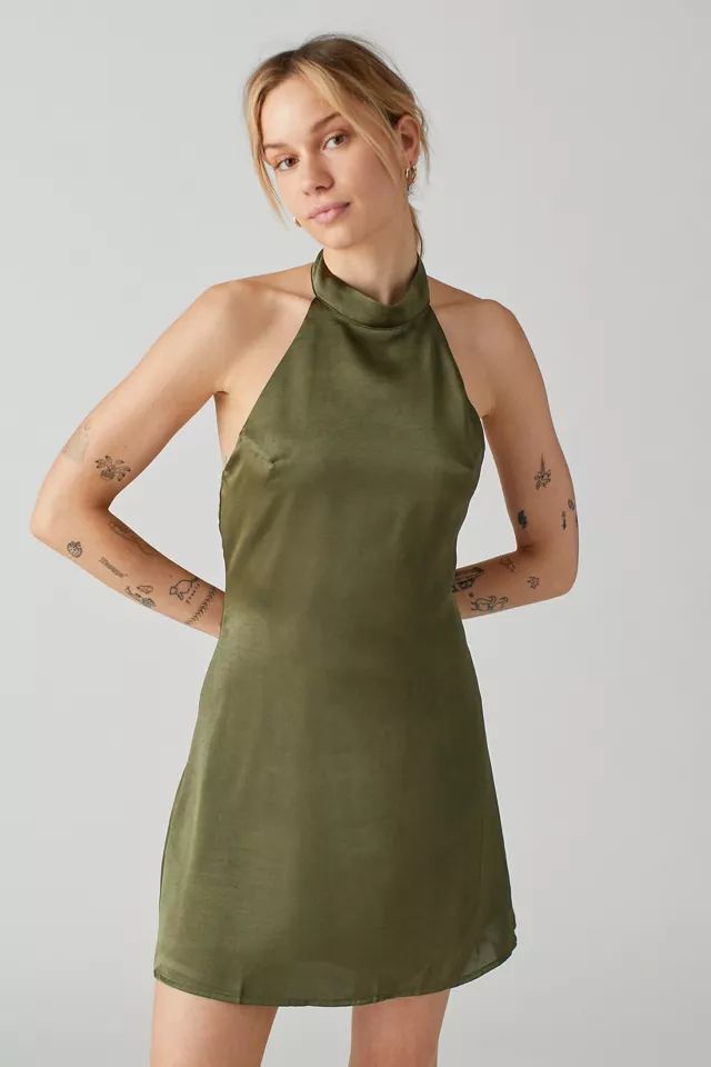 UO Delia Halter Mini Dress | Urban Outfitters (US and RoW)