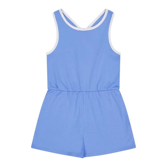 Wonder Nation Girls Cross Back Romper, Sizes 4-18 & Plus | Walmart (US)