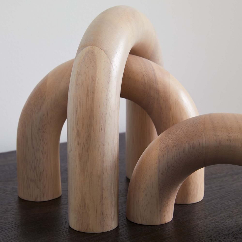 Wood Arch Object, Natural, Set of 3 | West Elm (US)