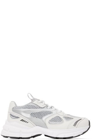 White & Gray Marathon Runner Sneakers | SSENSE