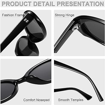 Verfimaci Retro Oval Sunglasses for Women Driving Fashion Cat Eye Glasses | Amazon (US)