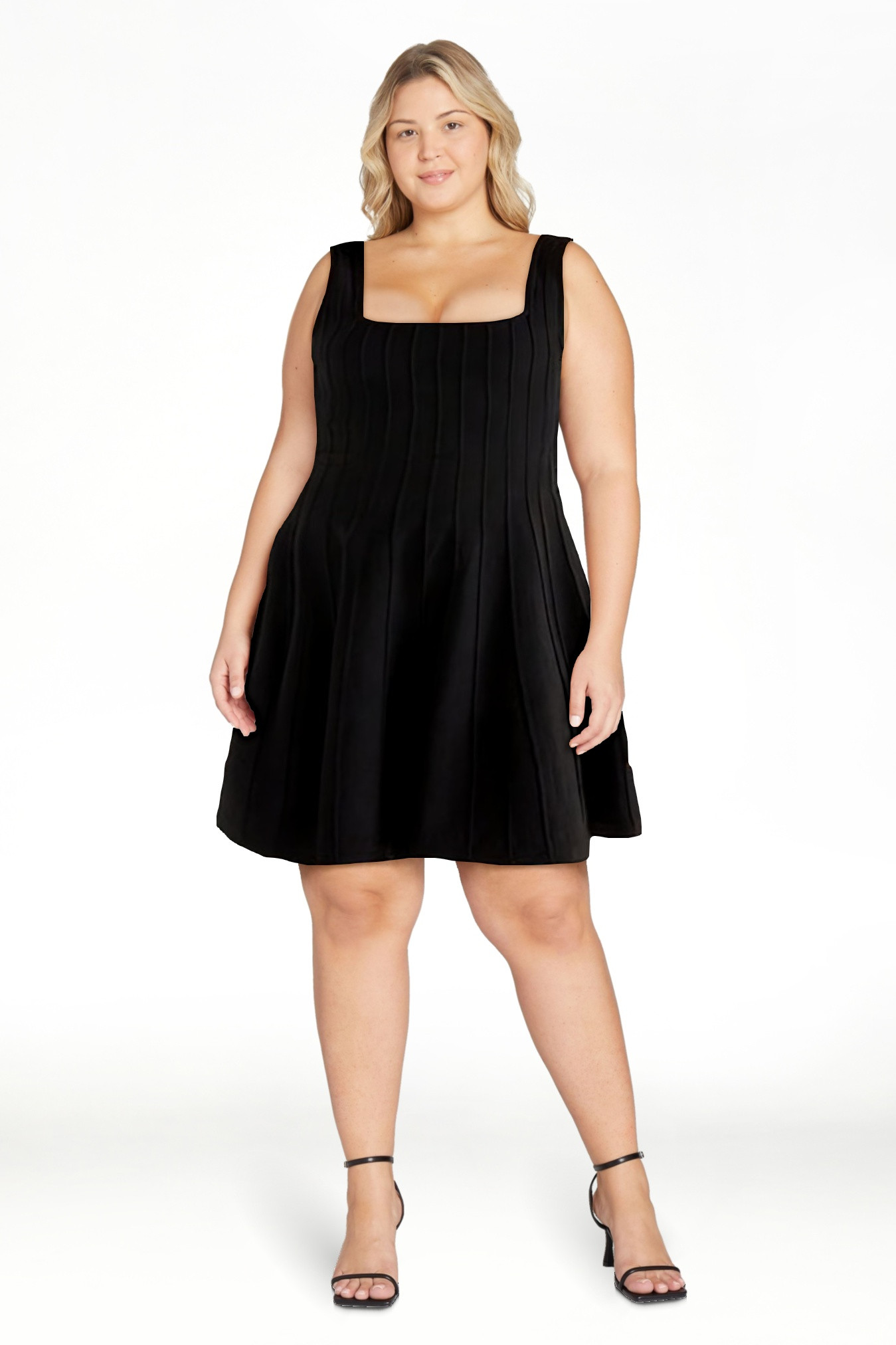 Scoop Women’s Sleeveless Square Neck Mini Sweater Dress, Sizes XS-XXL - Walmart.com | Walmart (US)