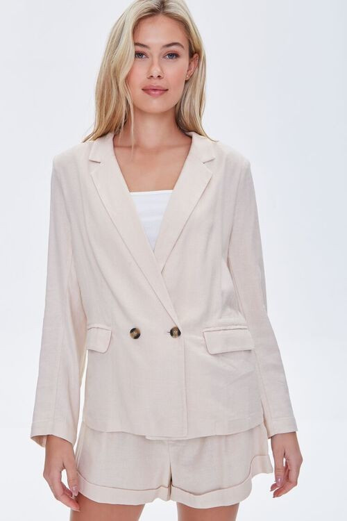 Double-Breasted Linen Blazer | Forever 21 (US)
