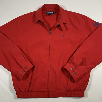 VTG 90s Polo Ralph Lauren Harrington Jacket Mens Medium Poppy Hills Pebble Beach | eBay | eBay US