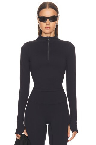 SET Active Luxform Lux Quarter Zip in Black | FWRD 