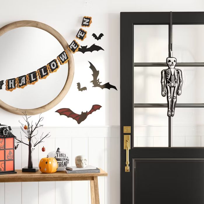 20" x 9.5" Hanging Skeleton Door Dangler Black - Threshold™ | Target