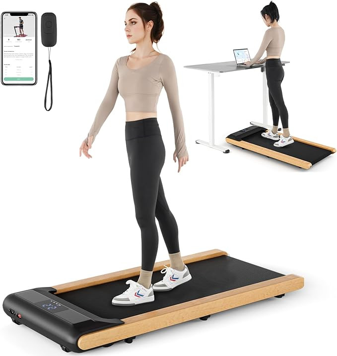 GYMAX Walking Pad, 2.25HP Under Desk Treadmill w/Smart App Control, LED Display & 7-Layer Running... | Amazon (US)