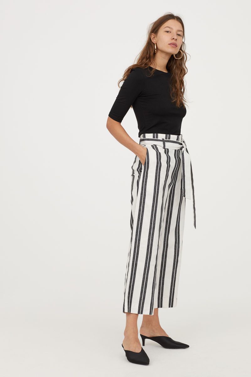 H&M Wide-leg Cotton Pants $49.99 | H&M (US)