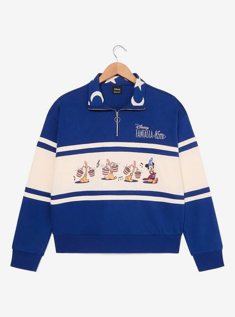 Disney Fantasia Sorcerer Mickey Women's Quarter Zip Crewneck - BoxLunch Exclusive | BoxLunch