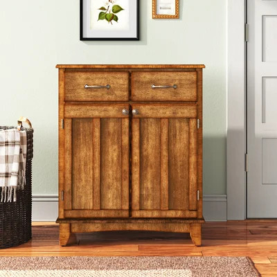 Presswood Solid Wood 2 - Door Accent Cabinet | Wayfair North America