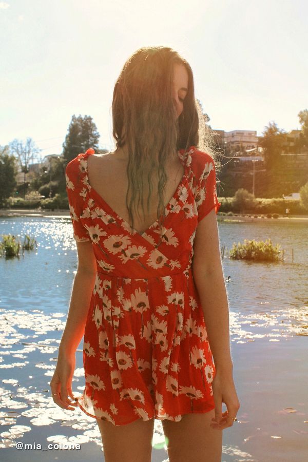 UO Lula Floral Pleated Surplice Romper | Urban Outfitters (US and RoW)