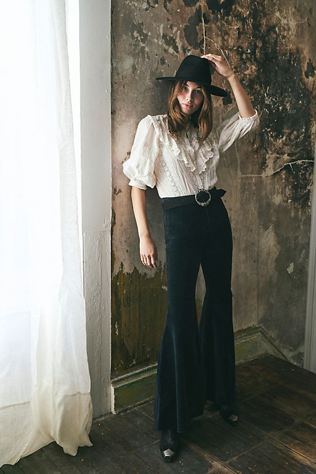 Just Float On Velvet Flare Jeans | Free People (Global - UK&FR Excluded)