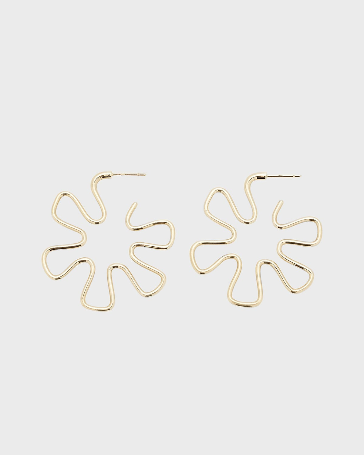 B Gold Earrings in 9K Yellow Gold | Neiman Marcus